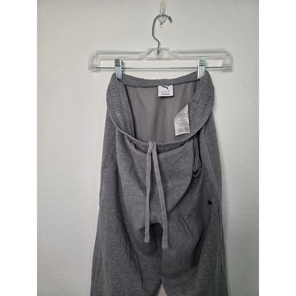 Puma Mens Heather Gray Athleisure Joggers Sweatpants Y2K Tapered Leg Size M